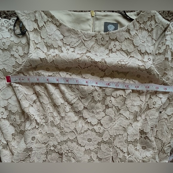 Vince Camuto Cream Lace Mini Dress - Picture 6 of 8